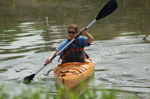 Kayaking on the lake Kayaking on the lake